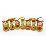Новогодние игрушки Набор подвесок Семеновская роспись