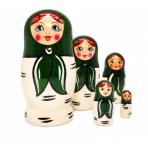 Русские классические матрешки Матрешка Берёзка 5 в 1 шт