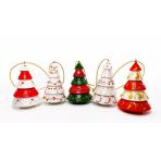 Новогодние игрушки Нарядные елочки набор подвесок
