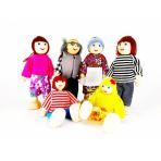 Куклы для девочек Куколки семейка из 6 человек  (набор миниатюрных кукол)
