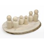 Куклы для девочек Семья под роспись Куколки деревянные. Набор из 6 фигурок