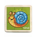 Геометрические пазлы, мозайки Пазл Улитка 9 элементов (фанера)