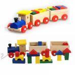 Деревянные паровозики Паровоз с блоками