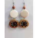 фото  Серьги Клевер резной