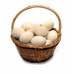 Яйца для раскраски из дерева Корзинка с деревянными яйцами 25шт под роспись