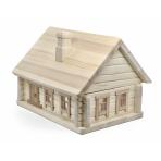 фото Хлебница WoodFun Домик, деревянная, с плотной крышкой, 36x27x32 см