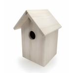 Скворечники и кормушки Скворечник WoodFun Весенний из натурального дерева, с круглым входом, 20x23x36 см, для сада