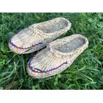 фото Лапти мужские WoodFun, из аира, для бани, натуральные, 30x15x8 см р.43-44