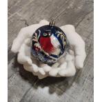  Новогодний шар Снегирь8см