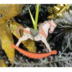 Новогодние игрушки Лошадка подвеска символ года двухсторонняя