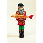 Деревянные фигурки Фигурка резная мужичок с рыбой