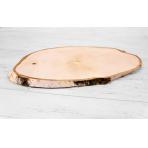 Спилы деревьев, подставки Срез дерева береза с корой диагональный 40*20см