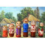 Деревянные фигурки Семья Набор из 6 фигурок