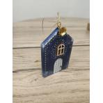  Новогодний домик синий