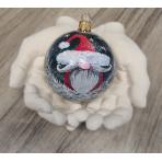  Новогодний шар Дед Мороз 8см