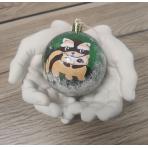  Новогодний шар Енотики 8см