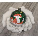  Новогодний шар Лисята 8см