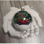  Новогодний шар Машинка 8см