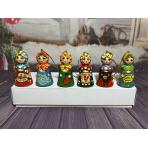 Новогодние игрушки&nbsp;Новогодний набор 6 предметов Девочки матрешки (колокольчик)