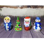 Новогодние игрушки&nbsp;Новогодний набор подвесок на елку 4шт