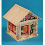 детские конструкторы Избушка Теремок с росписью мебелью