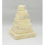 Детские пирамидки Пирамида неокрашенная квадратики