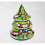 Фото новогодних подвесок Елочка неваляшка расписная