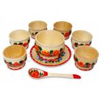 фото посуды для кукол Набор деревянной посуды для кукол Полянка