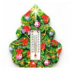 Фото новогодних подвесок Магнит мдф с термометром Елочка с гирляндами